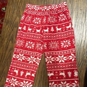 Lands' End Red and White Kids Pajama Bottoms